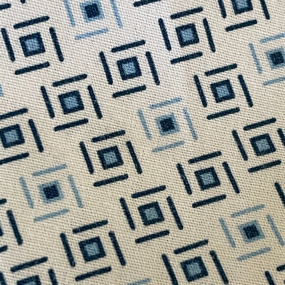 Etro long-sleeve button-up Cotton shirt White with Blue Squares-Sz. 44-XL - Picture 13 of 15